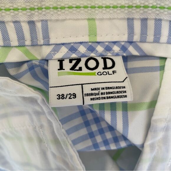 IZOD PLAID GOLF PANTS IN BLUE AND GREEN - Picture 5 of 5